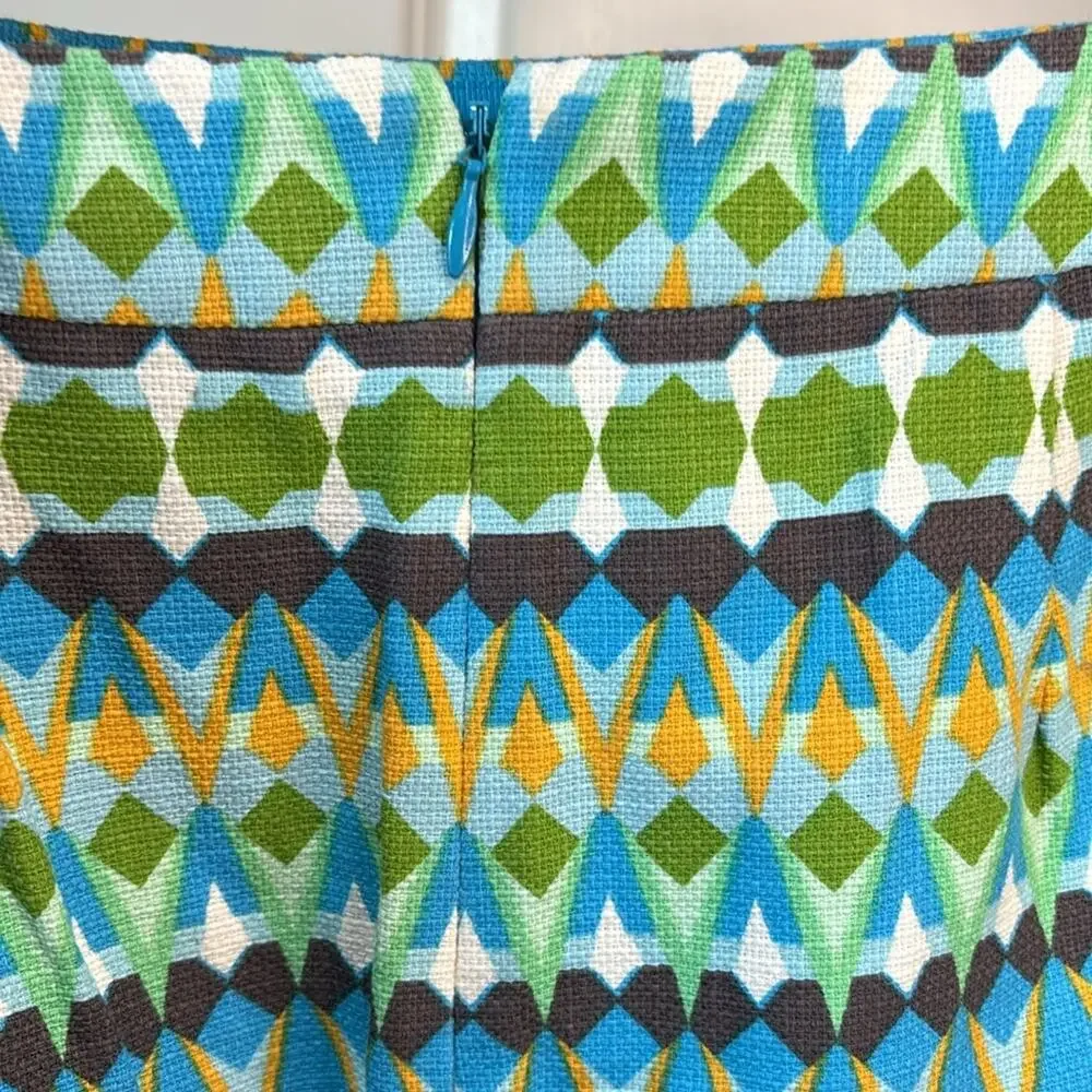 J. Crew The Pencil Skirt Tribal Geometric Pattern Size 2